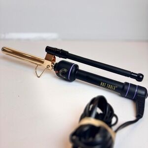 Hot Tools Professional Model 1105 Curling Iron Gold Barrel Black Handle 3/4"